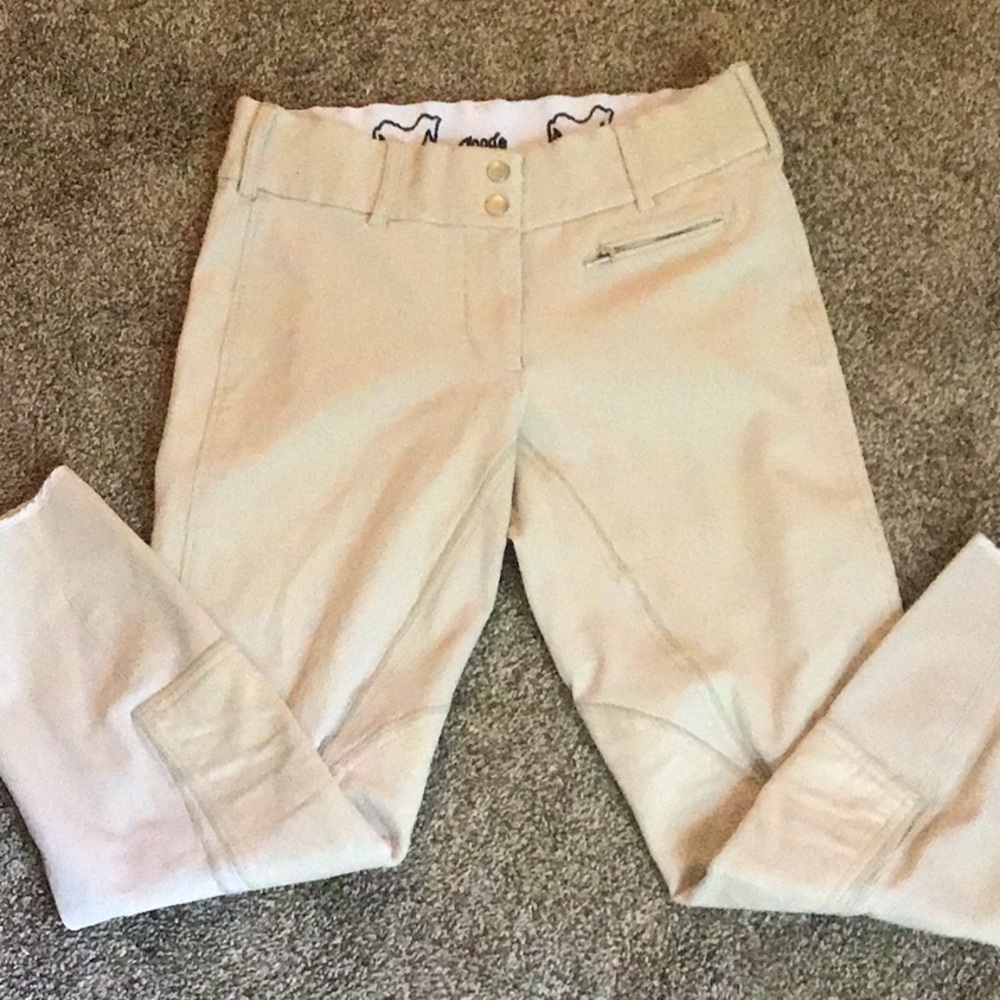 Goode Rider tan Pants Breeches  Patch Equestrian  Riding Womens 28R